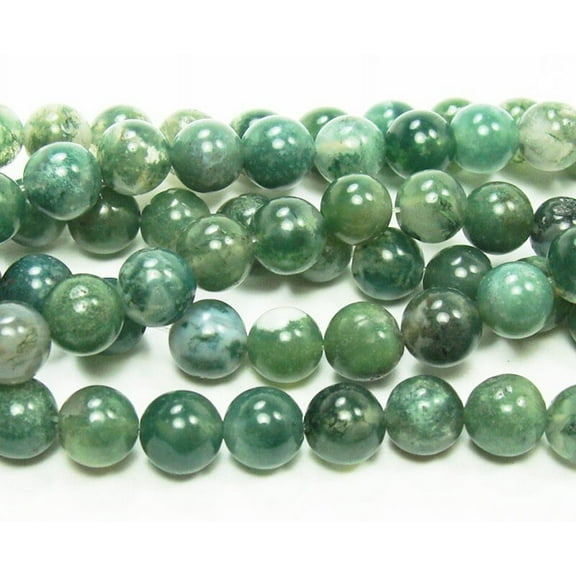 12mm Moss Opal Round Beads Genuine Gemstone Natural Jewelry Making