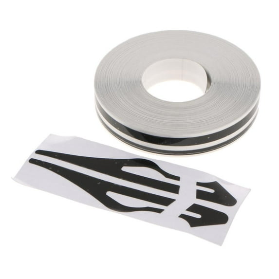 12mm Pinstripe Fabric Decals Stripe Tapes Vehilces Campers Boats Yacht , Black, as described