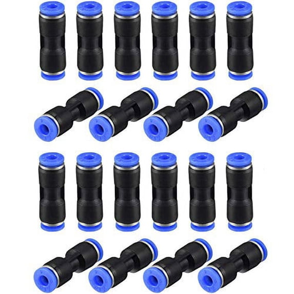 12mm Quick Fitting, 1/2” OD Push to Connect Pipe Tube Straight Fittings, Pneumatic Air Line Connector 10Pcs