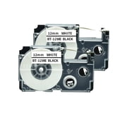 12mm Replacement Label Tape Compatible with EZ Label Printers KL-60, KL-120, KL-780,KL-100