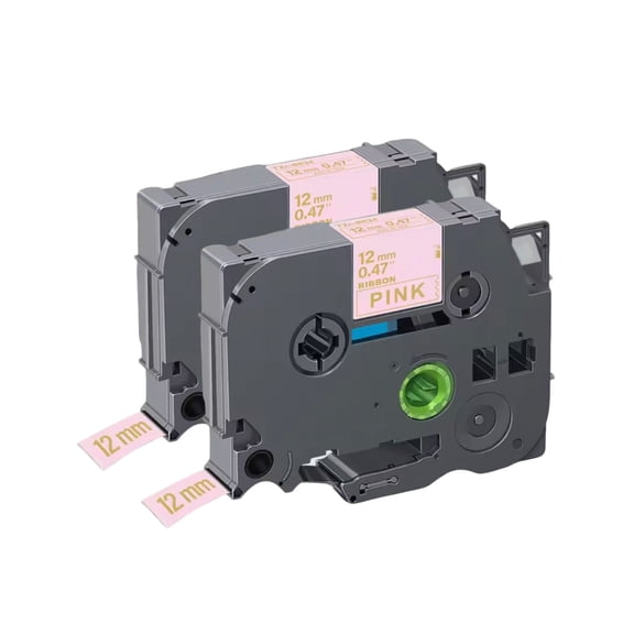 12mm Satin Ribbon RG34 RN34 RC34 RN31 R334 Compatible with Brother TZe Replacement Laminated with PT-D220/D210/H110/D200/D400/1280/D610BT & 100+ P-Touch Models