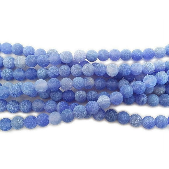 12mm Sea Blue Moonlight Crystal Matte Round Beads Genuine Gemstone Natural Jewelry Making