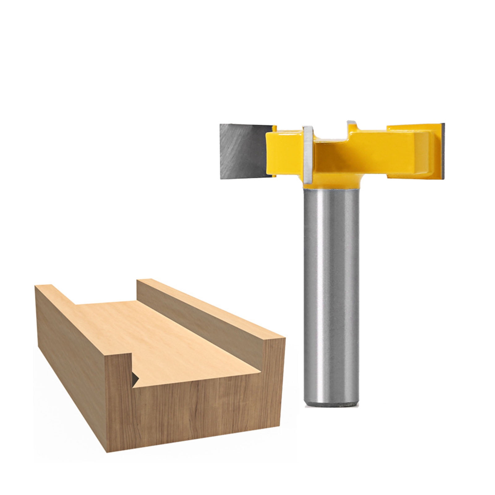 12mm Shank 4-Wings Rabbet Router Bit Slot Cutter Router Bit Wood Groove ...