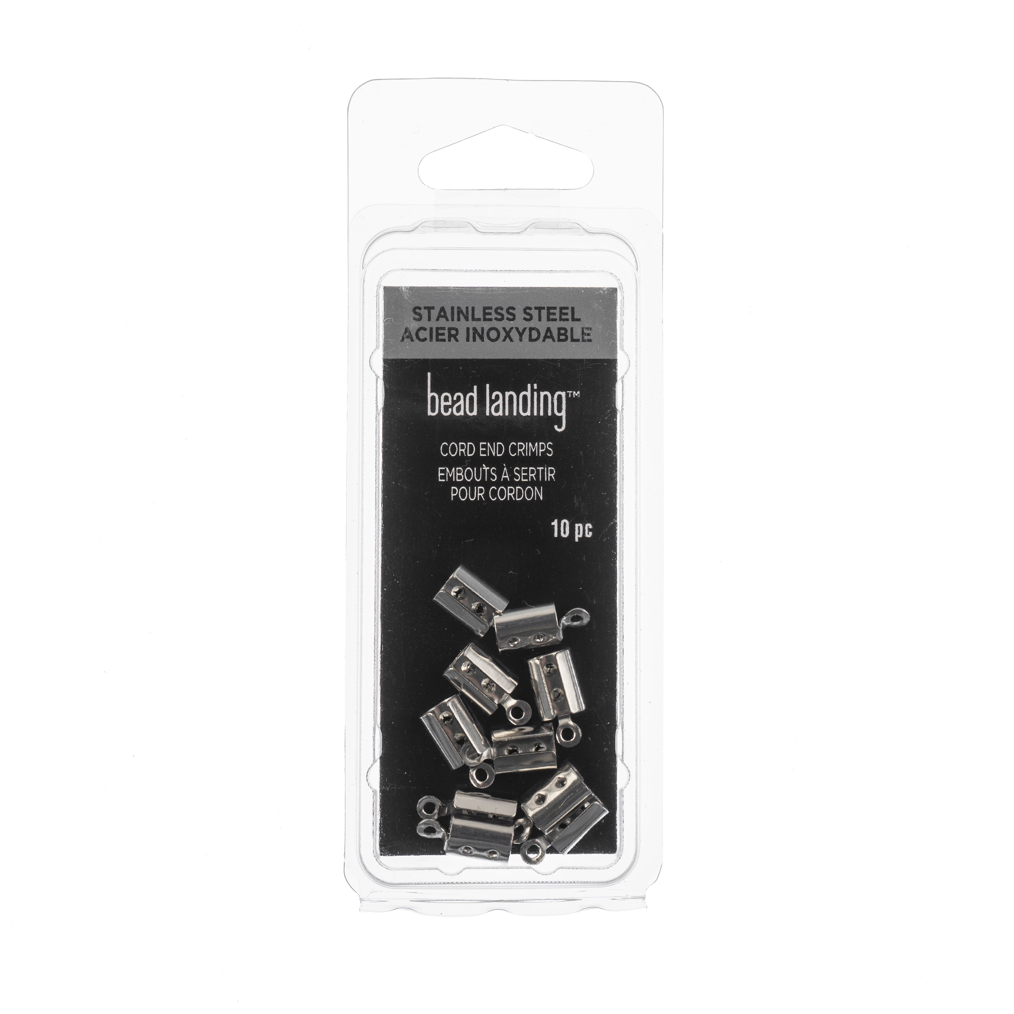 12mm Silver Metal Cord End Crimps by Bead Landing – Jewelry Findings for Necklaces - Bracelets & Anklets - 12 Pack