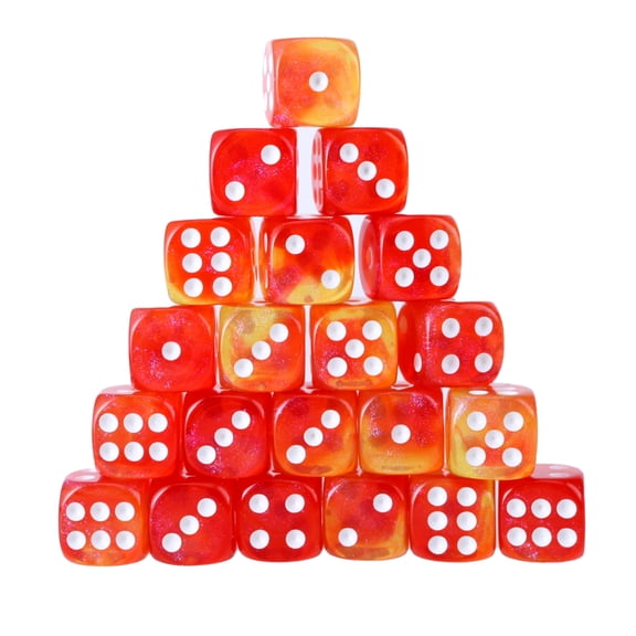 12mm Six Sided Dices Acrylic Game Dices Classroom Colorful Teaching Dices Educational Counting Toy Math Learning Tool