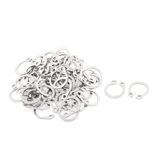 12mm Stainless Steel External Internal Circlips C-Clip Retaining Snap Ring 50pcs