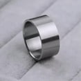 thumbnail image 1 of 12mm Stainless Steel Silver Brushed Band Men Women Engagement Matte Ring Sz 7-13, 1 of 5