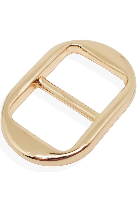10pcs 3/8 Inch(10.5mm) Metal Slide Adjuster Buckle Tri-Glides With Unmovable Center Bar,Diy Fastening Accessories For Straps, Webbing (Light Gold)
