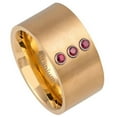 thumbnail image 1 of 12mm Titanium Band Yellow Gold IP Plated Brushed Finish Wedding Band Ring Men Or Ladies, 1 of 6