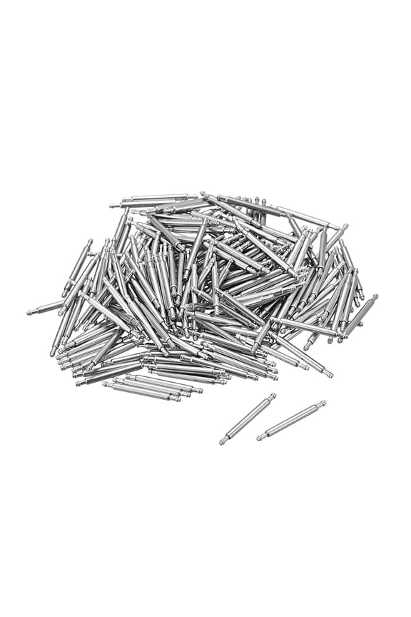 12mm Watch Band Pin 1.3mm Dia Stainless Steel Single Flanged End Spring Bar Pins 200 Pack