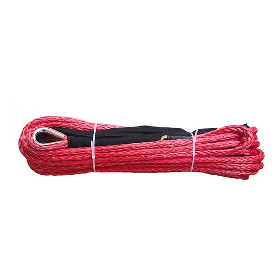 12mm X 12m Synthetic Winch Rope UHMWPE Cable For 4WD Off Road Vehicle ATV UTV SUV(Gray , Orange , Red) ,Great Compatibility