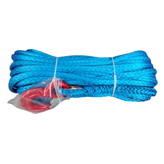 12mm X 28m UHMWPE Fiber Synthetic Winch Rope With Hook For ATV/UTV/4WD/4X4/OFFROAD ,Durable & Safe