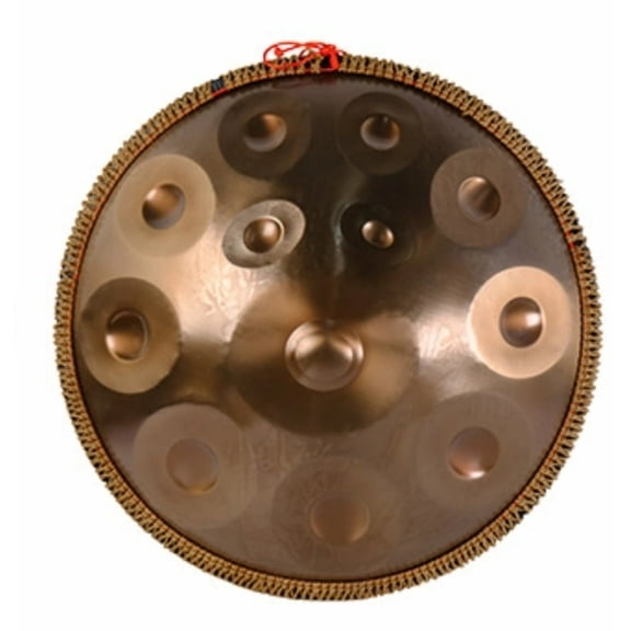 12notes Classic Gold Handpan 22inch D Minor Handcrafted Drum Percussion Instruments with Storage Bag