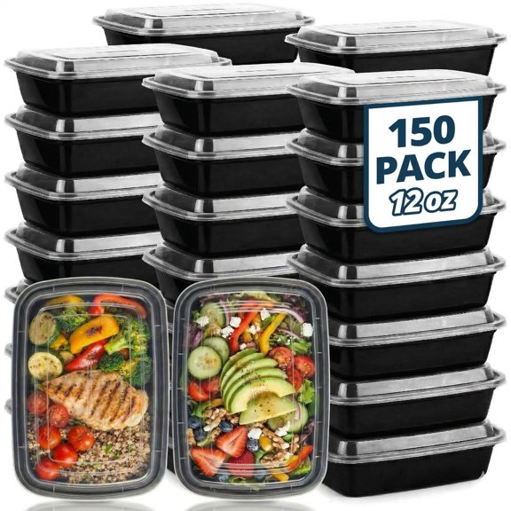 12oz 150PK Plastic Food Storage Jars & Containers