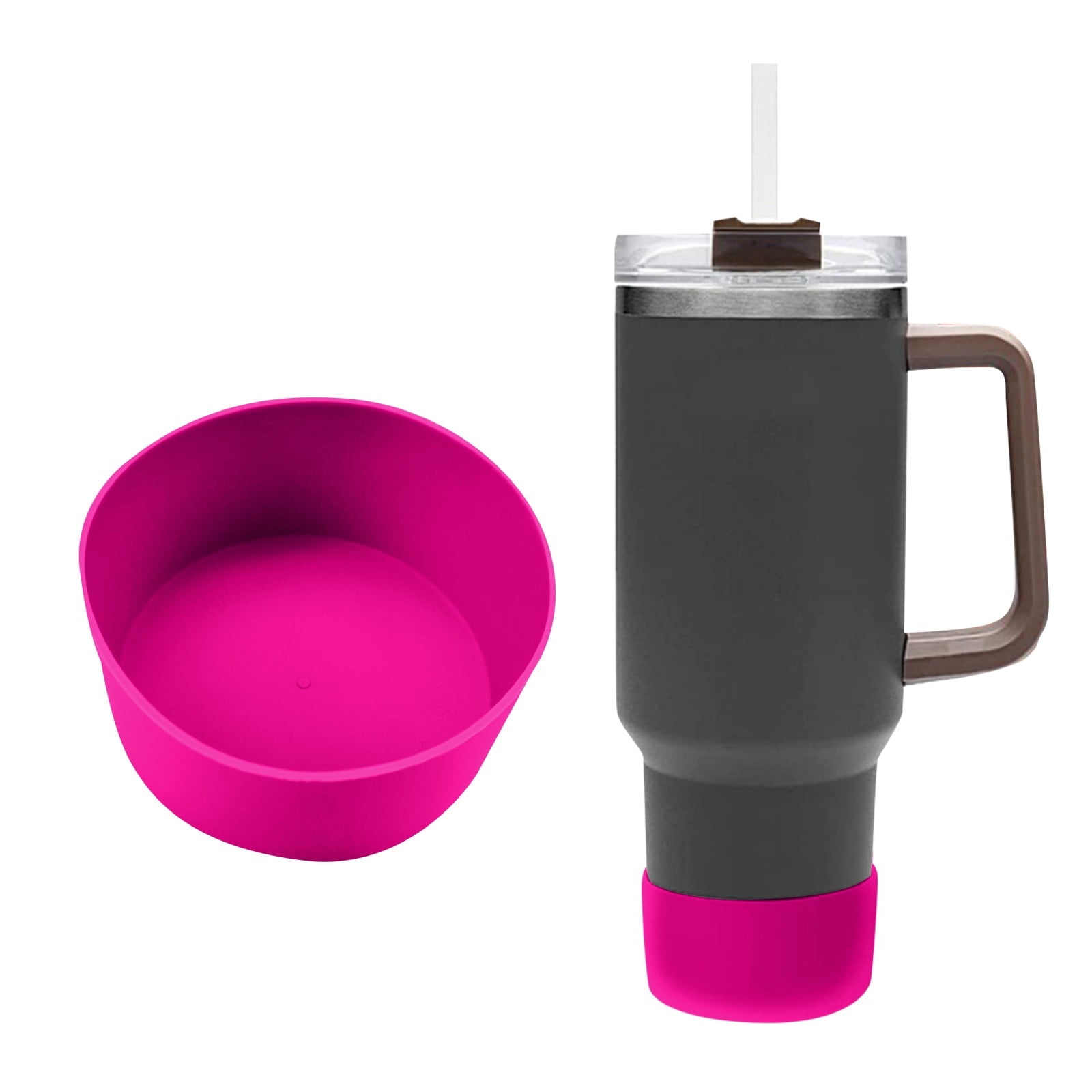 12oz&24oz Silicone Cup Set Silicone Insulated Cup Set Wear Water Cup Cup Bottom Set Silicone