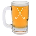 thumbnail image 1 of 12oz Beer Mug Stein Glass Crossed Golf Clubs, 1 of 1