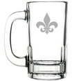 thumbnail image 1 of 12oz Beer Mug Stein Glass Fleur-de-lis, 1 of 1