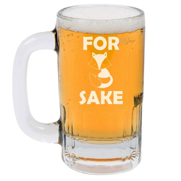 12oz Beer Mug Stein Glass For Fox Sake