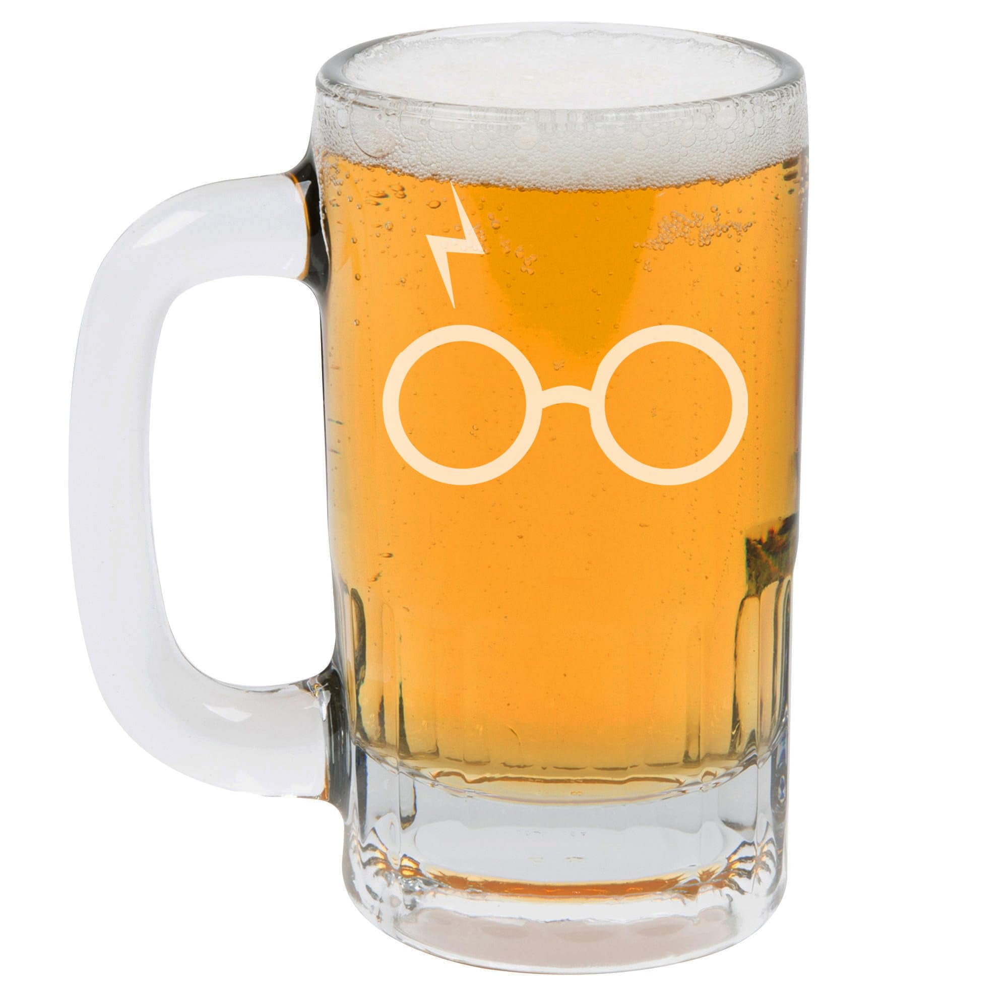 12oz Beer Mug Stein Glass Gift Glasses With Lightning Bolt