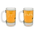thumbnail image 1 of 12oz Beer Mug Stein Glass Set of 2 Gift Pairs Well With Becoming A Gigi & Papa Baby Pregnancy Announcement, 1 of 1