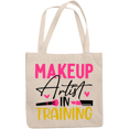 thumbnail image 1 of 12oz Canvas Tote Bag - Makeup Artist in Training - Beauty Themed Merch for Makeup Artist or Cosmetologist, Gift for Makeup Lovers & Beauticians, 1 of 1