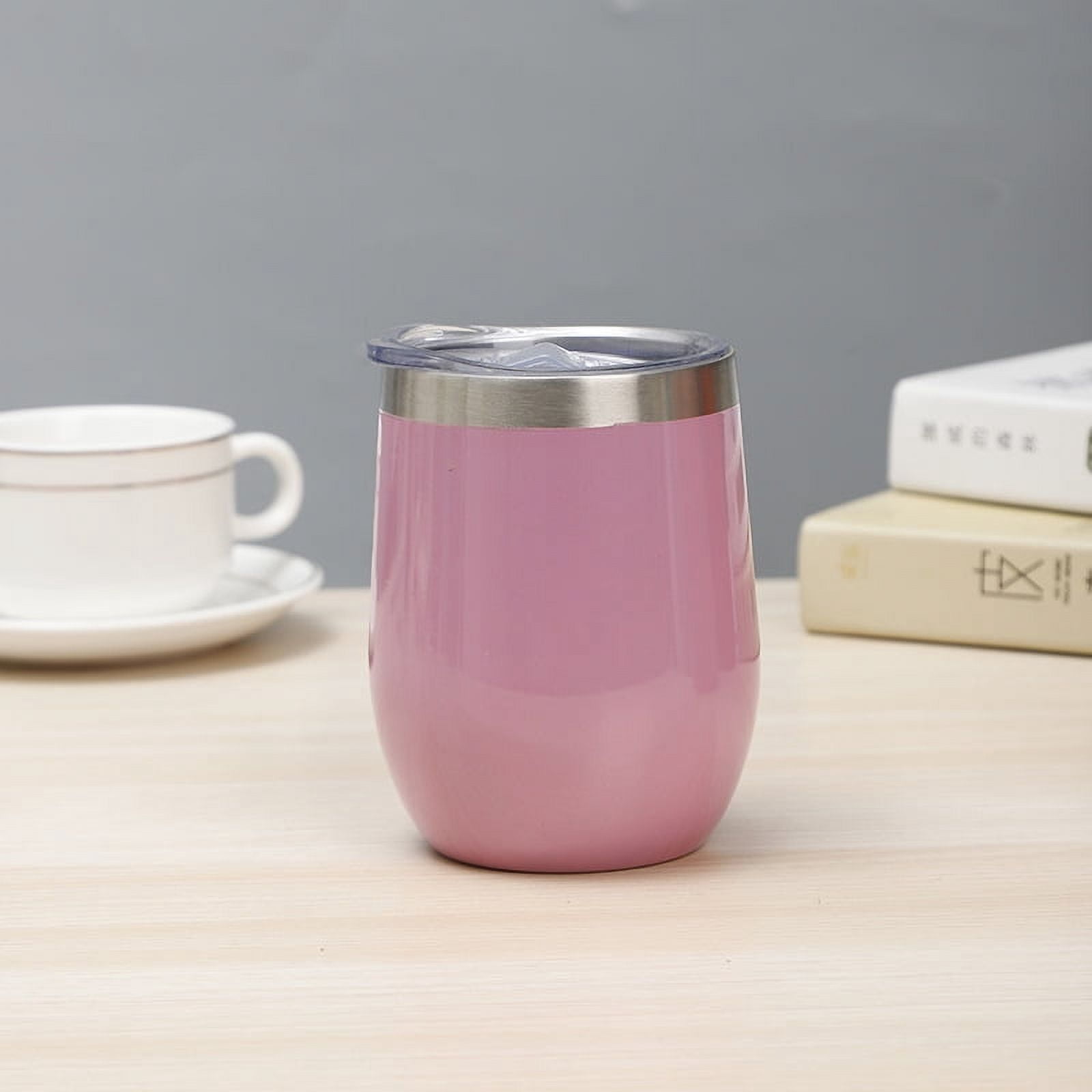 Travel Mug Coffee Cups With Lids MEWAY 12oz Stainless Steel With Handle &  Sliding Lid - Double Wall Vacuum Insulated For Hot/Cold Drinks (Lilac)  Coffee Mug With Lid Yeti Coffee Mug