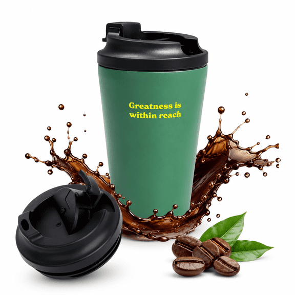 12oz Coffee Tumbler, Insulated Stainless Steel Travel Mug with Leak Proof Flip Lid for Hot and Cold Drinks