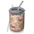 thumbnail image 1 of 12oz Coffee Tumblers Beige Christmas Gingerbread Man Pattern Stainless Steel Vacuum Insulated Travel Tumbler Coffee Cups Mug with Lid and Straw with Cleaning Brush for Cold & Hot Drinks, 1 of 5