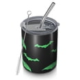 thumbnail image 1 of 12oz Coffee Tumblers Black Halloween Bats with Green Stainless Steel Vacuum Insulated Travel Tumbler Coffee Cups Mug with Lid and Straw with Cleaning Brush for Cold & Hot Drinks, 1 of 5