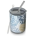thumbnail image 1 of 12oz Coffee Tumblers Blue Floral and Petal Pattern Stainless Steel Vacuum Insulated Travel Tumbler Coffee Cups Mug with Lid and Straw with Cleaning Brush for Cold & Hot Drinks, 1 of 5