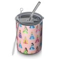 thumbnail image 1 of 12oz Coffee Tumblers Colorful Princess Pattern Stainless Steel Vacuum Insulated Travel Tumbler Coffee Cups Mug with Lid and Straw with Cleaning Brush for Cold & Hot Drinks, 1 of 5
