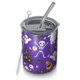 thumbnail image 1 of 12oz Coffee Tumblers Cute Halloween Icons Pattern Stainless Steel Vacuum Insulated Travel Tumbler Coffee Cups Mug with Lid and Straw with Cleaning Brush for Cold & Hot Drinks, 1 of 5