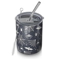 thumbnail image 1 of 12oz Coffee Tumblers Dark Blue Halloween Spider Webs Bats and Spiders Stainless Steel Vacuum Insulated Travel Tumbler Coffee Cups Mug with Lid and Straw with Cleaning Brush for Cold & Hot Drinks, 1 of 5