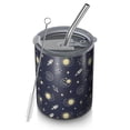 thumbnail image 1 of 12oz Coffee Tumblers Dark Blue Moon Pattern Stainless Steel Vacuum Insulated Travel Tumbler Coffee Cups Mug with Lid and Straw with Cleaning Brush for Cold & Hot Drinks, 1 of 5