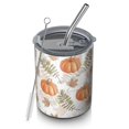 thumbnail image 1 of 12oz Coffee Tumblers Fall Pumpkins Leaves Pattern Stainless Steel Vacuum Insulated Travel Tumbler Coffee Cups Mug with Lid and Straw with Cleaning Brush for Cold & Hot Drinks, 1 of 4