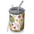thumbnail image 1 of 12oz Coffee Tumblers Fall Pumpkins Leaves Pattern Stainless Steel Vacuum Insulated Travel Tumbler Coffee Cups Mug with Lid and Straw with Cleaning Brush for Cold & Hot Drinks, 1 of 4