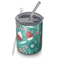 thumbnail image 1 of 12oz Coffee Tumblers Green Christmas Baking Pattern Stainless Steel Vacuum Insulated Travel Tumbler Coffee Cups Mug with Lid and Straw with Cleaning Brush for Cold & Hot Drinks, 1 of 5