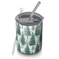 thumbnail image 1 of 12oz Coffee Tumblers Green Christmas Tree Pattern Stainless Steel Vacuum Insulated Travel Tumbler Coffee Cups Mug with Lid and Straw with Cleaning Brush for Cold & Hot Drinks, 1 of 5
