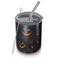 thumbnail image 1 of 12oz Coffee Tumblers Halloween Glowing Pumpkins Pattern Stainless Steel Vacuum Insulated Travel Tumbler Coffee Cups Mug with Lid and Straw with Cleaning Brush for Cold & Hot Drinks, 1 of 5
