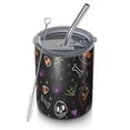 thumbnail image 1 of 12oz Coffee Tumblers Halloween Pumpkins Skulls and Bats Stainless Steel Vacuum Insulated Travel Tumbler Coffee Cups Mug with Lid and Straw with Cleaning Brush for Cold & Hot Drinks, 1 of 5