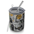 thumbnail image 1 of 12oz Coffee Tumblers Halloween Witch Spooky Icons Pattern Stainless Steel Vacuum Insulated Travel Tumbler Coffee Cups Mug with Lid and Straw with Cleaning Brush for Cold & Hot Drinks, 1 of 5