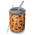 thumbnail image 1 of 12oz Coffee Tumblers Halloween Witches on Brooms Pattern Stainless Steel Vacuum Insulated Travel Tumbler Coffee Cups Mug with Lid and Straw with Cleaning Brush for Cold & Hot Drinks, 1 of 5
