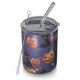 thumbnail image 1 of 12oz Coffee Tumblers Magical Pumpkin Castle Halloween Pattern Stainless Steel Vacuum Insulated Travel Tumbler Coffee Cups Mug with Lid and Straw with Cleaning Brush for Cold & Hot Drinks, 1 of 5