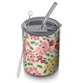 thumbnail image 1 of 12oz Coffee Tumblers Pioneer Flower Stainless Steel Vacuum Insulated Travel Tumbler Coffee Cups Mug with Lid and Straw with Cleaning Brush for Cold & Hot Drinks, 1 of 5