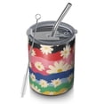 thumbnail image 1 of 12oz Coffee Tumblers Pioneer Flower Stainless Steel Vacuum Insulated Travel Tumbler Coffee Cups Mug with Lid and Straw with Cleaning Brush for Cold & Hot Drinks, 1 of 5