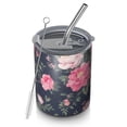 thumbnail image 1 of 12oz Coffee Tumblers Pioneer Flower Stainless Steel Vacuum Insulated Travel Tumbler Coffee Cups Mug with Lid and Straw with Cleaning Brush for Cold & Hot Drinks, 1 of 5