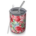 thumbnail image 1 of 12oz Coffee Tumblers Pioneer Flower Stainless Steel Vacuum Insulated Travel Tumbler Coffee Cups Mug with Lid and Straw with Cleaning Brush for Cold & Hot Drinks, 1 of 5