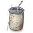 thumbnail image 1 of 12oz Coffee Tumblers Pioneer Flower Stainless Steel Vacuum Insulated Travel Tumbler Coffee Cups Mug with Lid and Straw with Cleaning Brush for Cold & Hot Drinks, 1 of 5