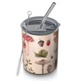 thumbnail image 1 of 12oz Coffee Tumblers Red Mushroom Insect Light Pattern Stainless Steel Vacuum Insulated Travel Tumbler Coffee Cups Mug with Lid and Straw with Cleaning Brush for Cold & Hot Drinks, 1 of 5