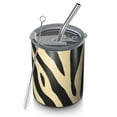 thumbnail image 1 of 12oz Coffee Tumblers Zebra Pattern Stainless Steel Vacuum Insulated Travel Tumbler Coffee Cups Mug with Lid and Straw with Cleaning Brush for Cold & Hot Drinks, 1 of 5